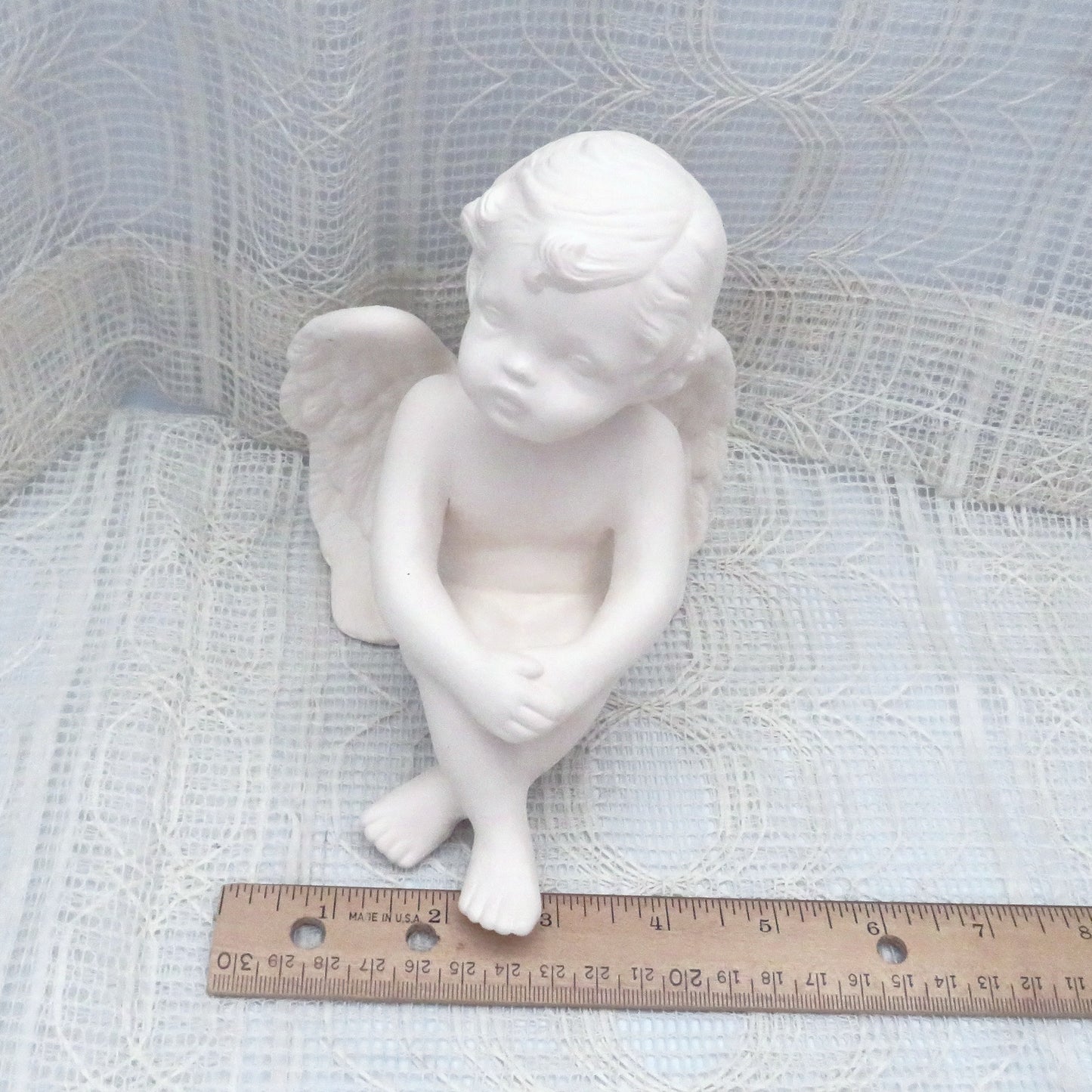 Large Handmade Ready to Paint Ceramic Cherub Angel Figurine / Paintable Ceramic Angel Statue / Angel Decor / Angel Gift / Ceramics to Paint