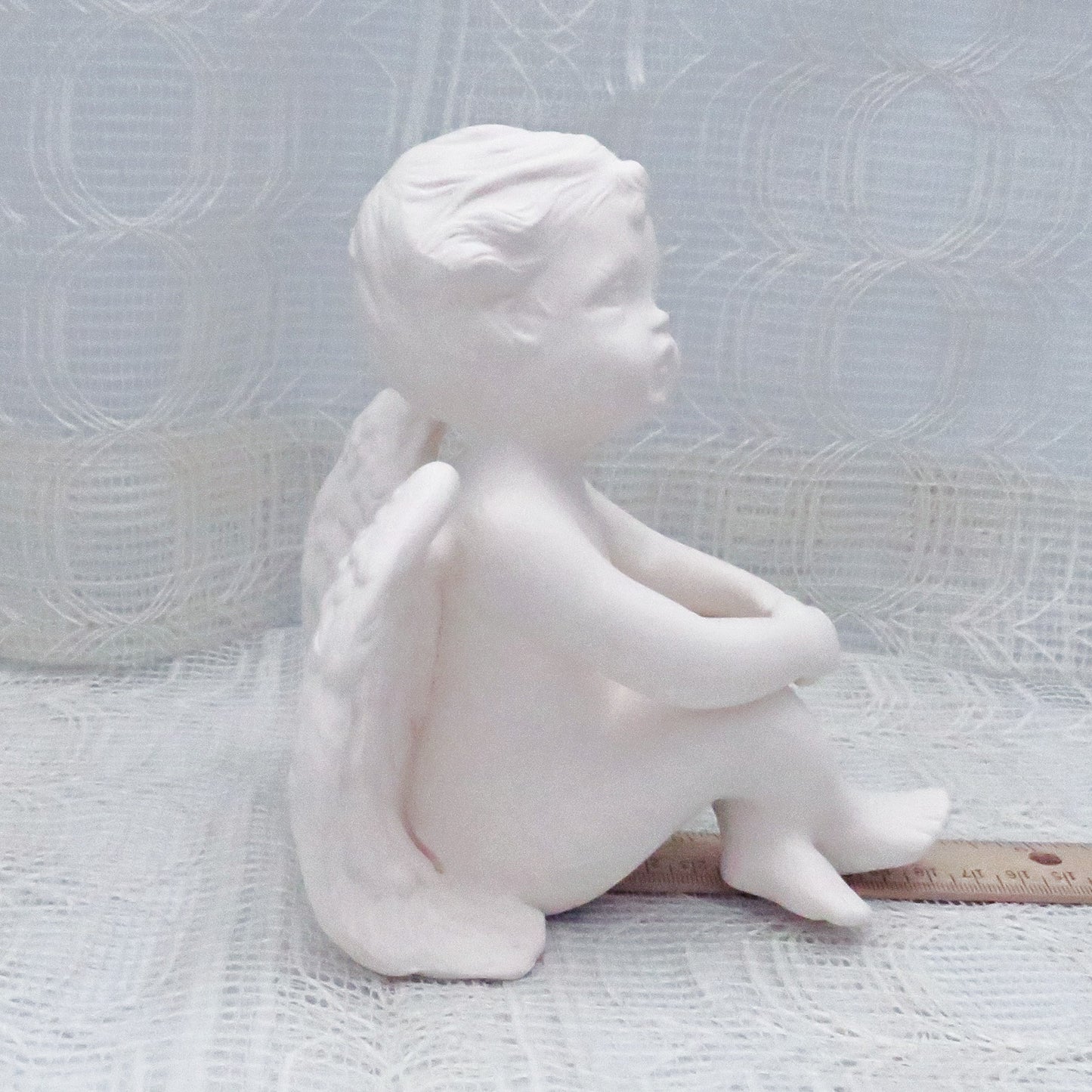 Large Handmade Ready to Paint Ceramic Cherub Angel Figurine / Paintable Ceramic Angel Statue / Angel Decor / Angel Gift / Ceramics to Paint