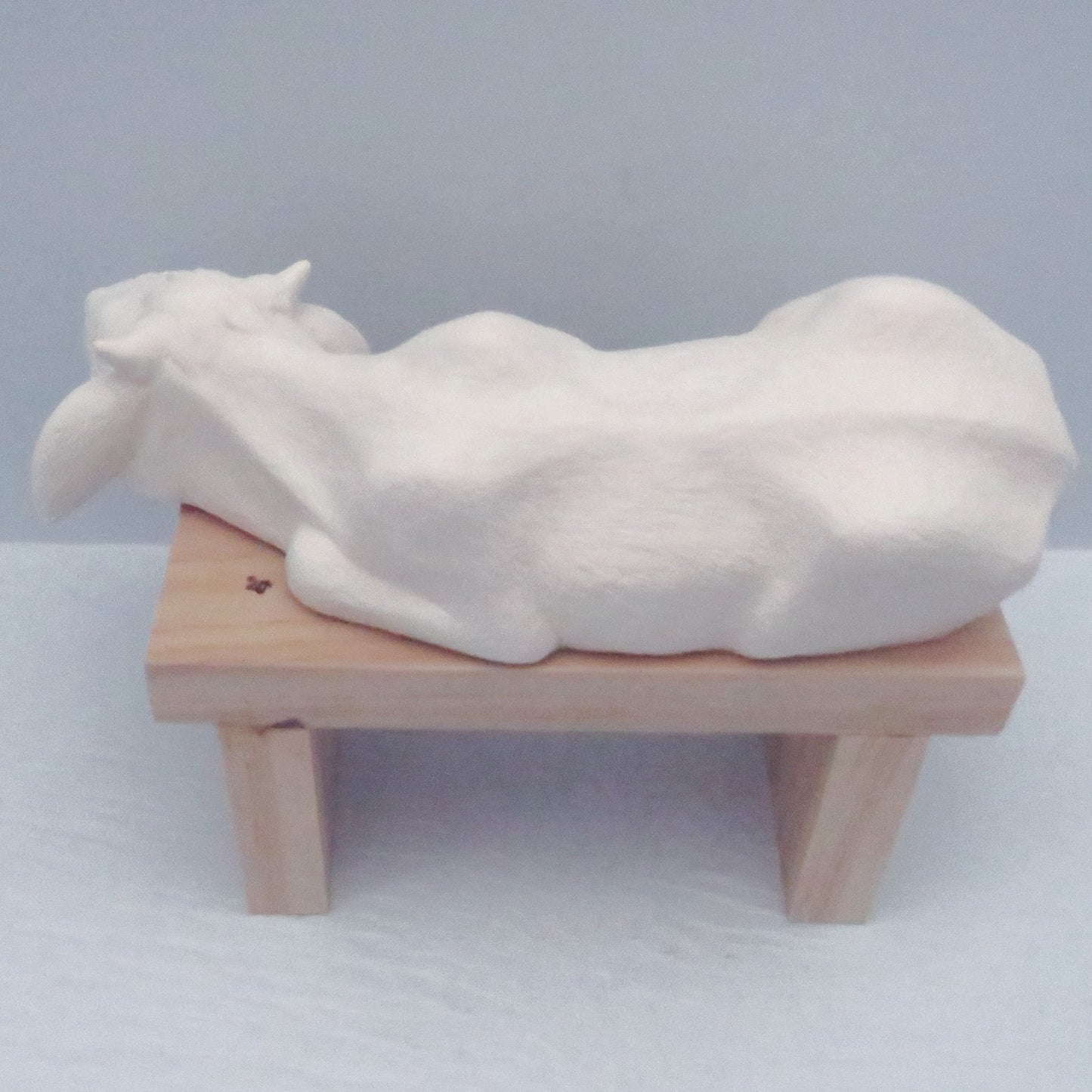 Large Handmade Ready to Paint Ceramic Sleepy Shelf Cow Figurine / Ceramic Cow to Paint / Cow Lover Gift / Cow Decor / Unpainted Bisqueware