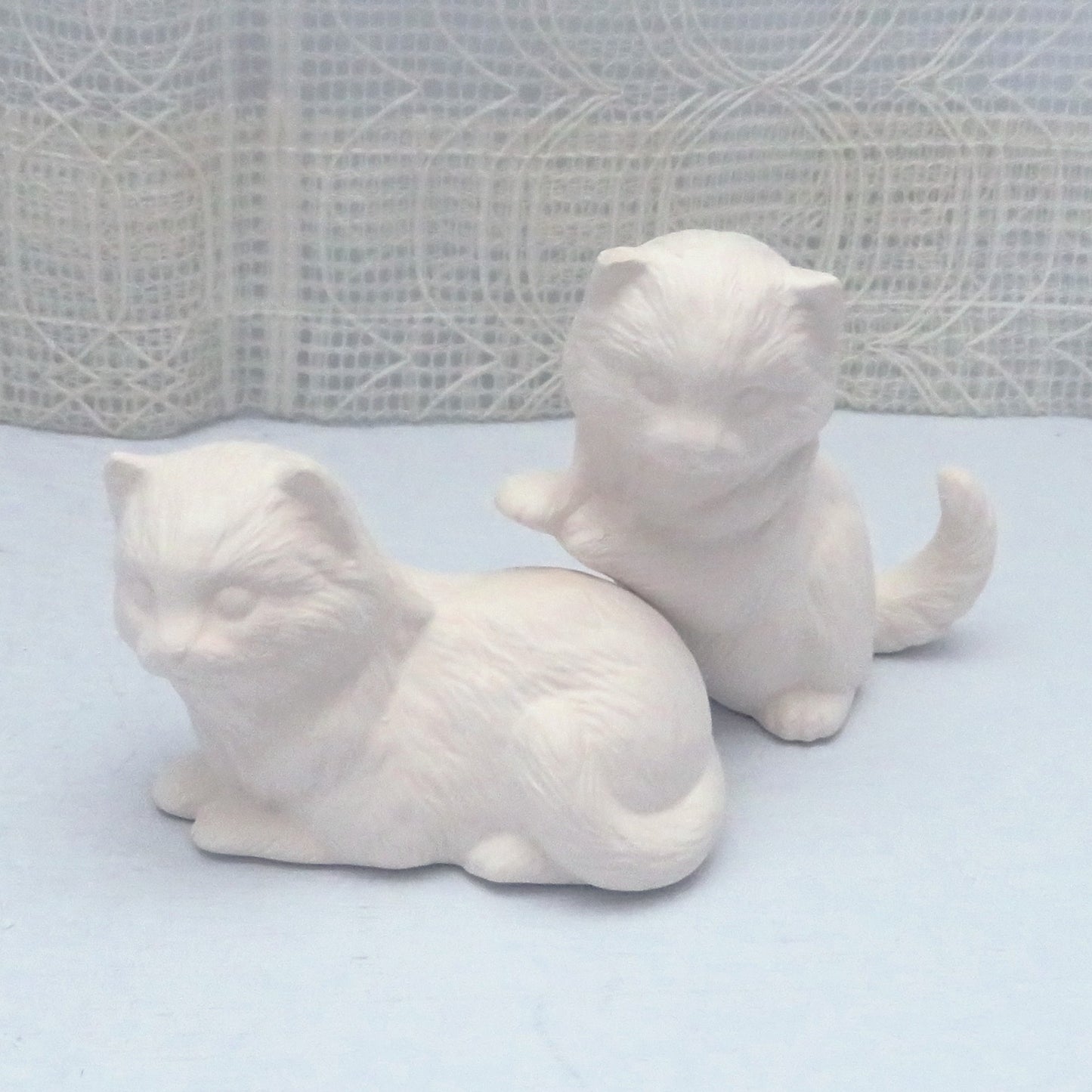 Handmade Ready to Paint Ceramic Cat Figurine / Cat Statue / Ceramics to Paint / Bisque Ware / Ceramic Bisque / Paintable Ceramics /Cat Gift