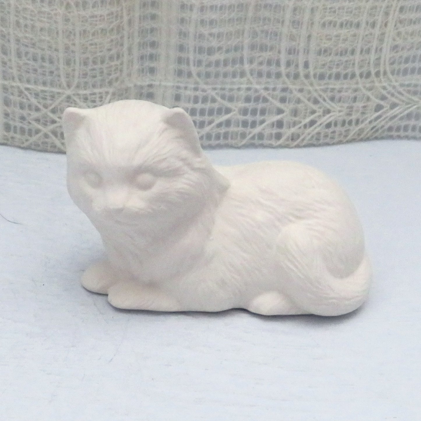 Handmade Ready to Paint Ceramic Cat Figurine / Cat Statue / Ceramics to Paint / Bisque Ware / Ceramic Bisque / Paintable Ceramics /Cat Gift