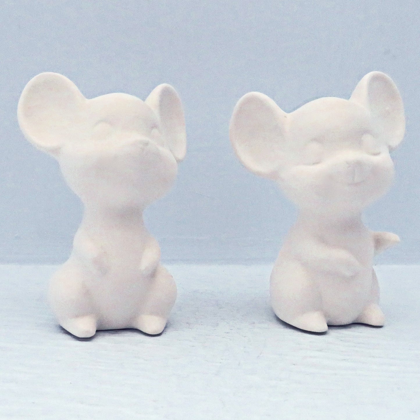 Ready to Paint Ceramic Mouse Figurines