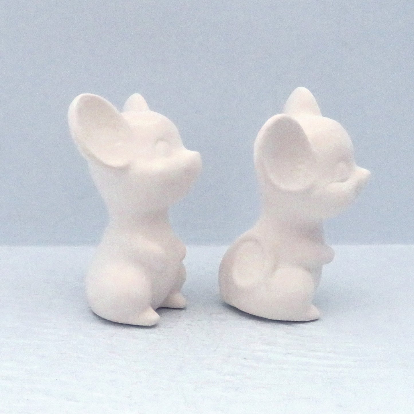 Ready to Paint Ceramic Mouse Figurines