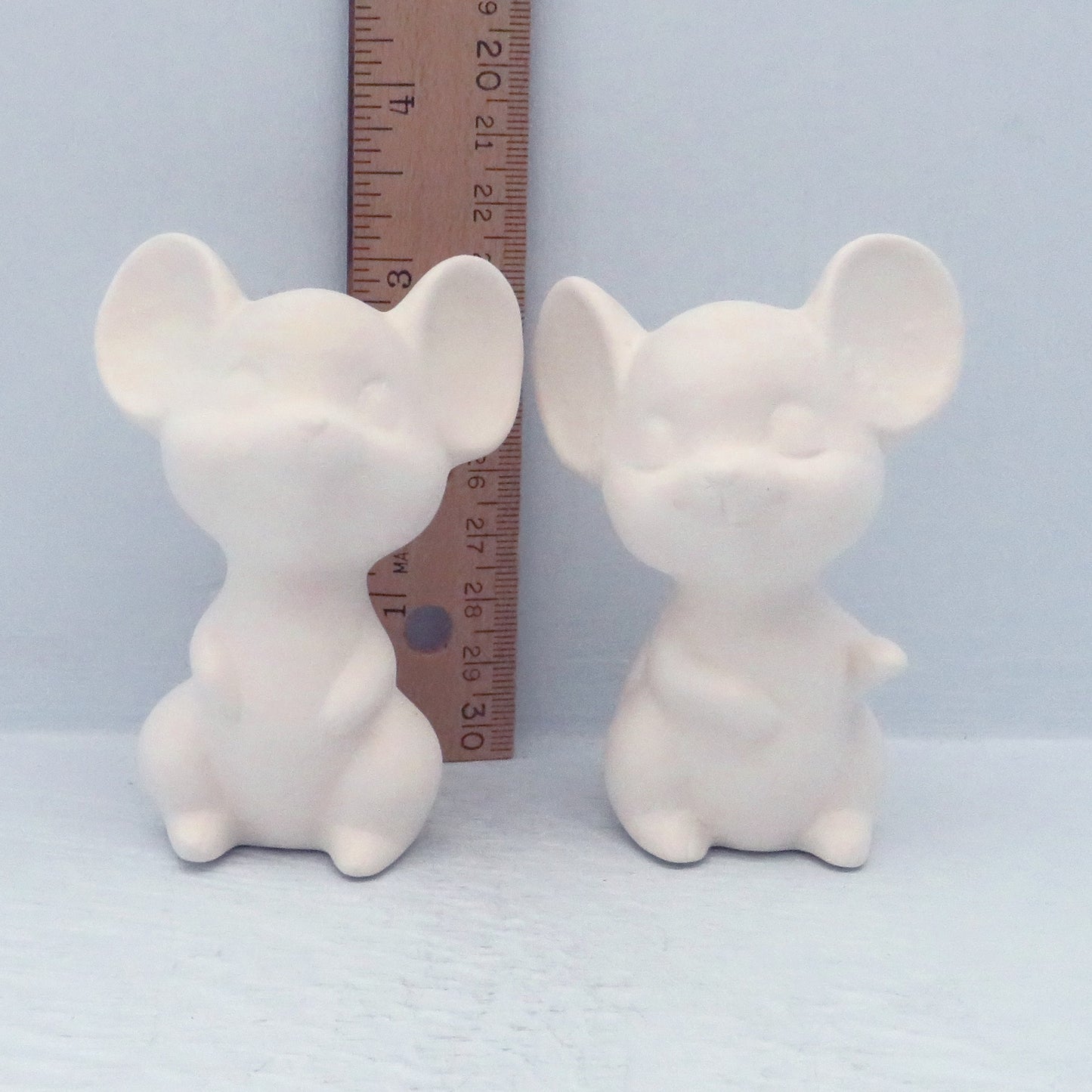 Ready to Paint Ceramic Mouse Figurines