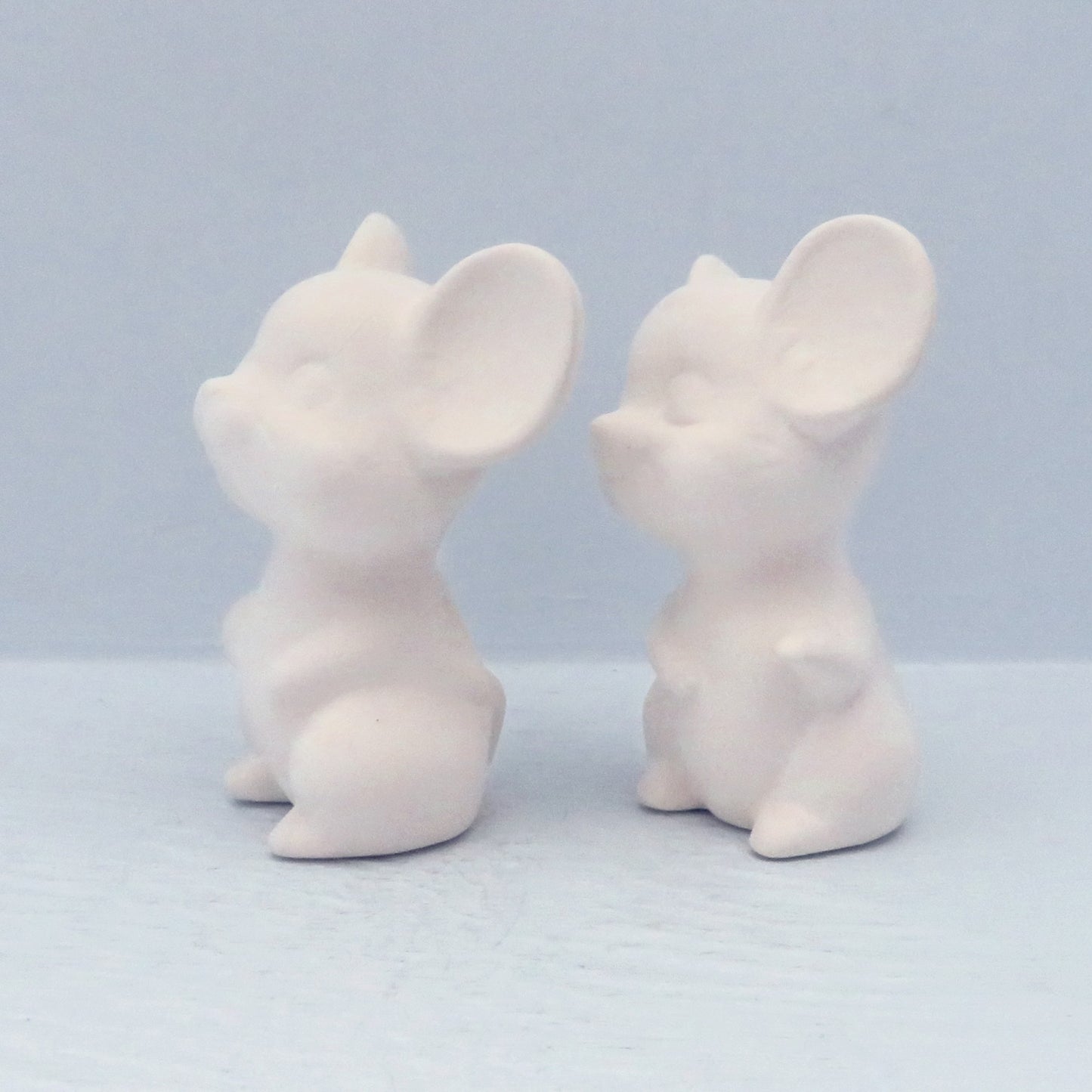 Ready to Paint Ceramic Mouse Figurines
