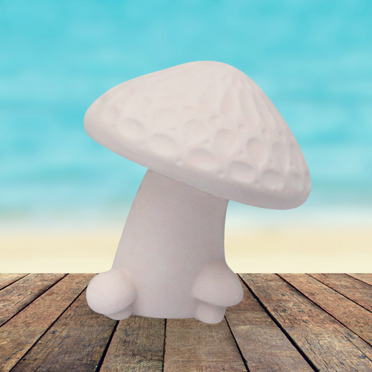 Handmade Ready to Paint Ceramic Mushroom Figurine, Ceramics to Paint, Paintable Ceramic Mushroom Statue, Housewarming Gift