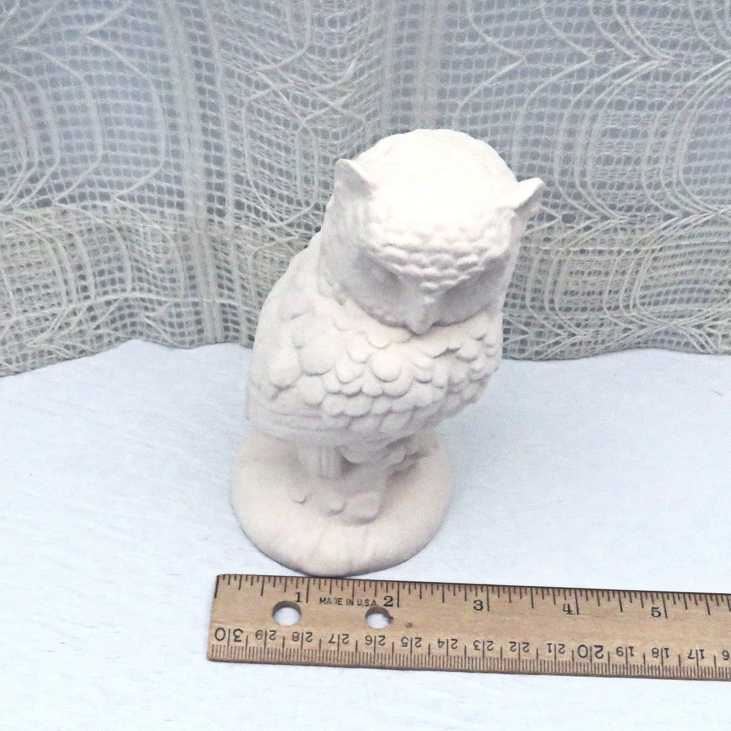 Unpainted Ceramic Bisque Owl Figurine, Ceramics to Paint, Ready to Paint Owl Statue, Owl Decor, Owl Gift