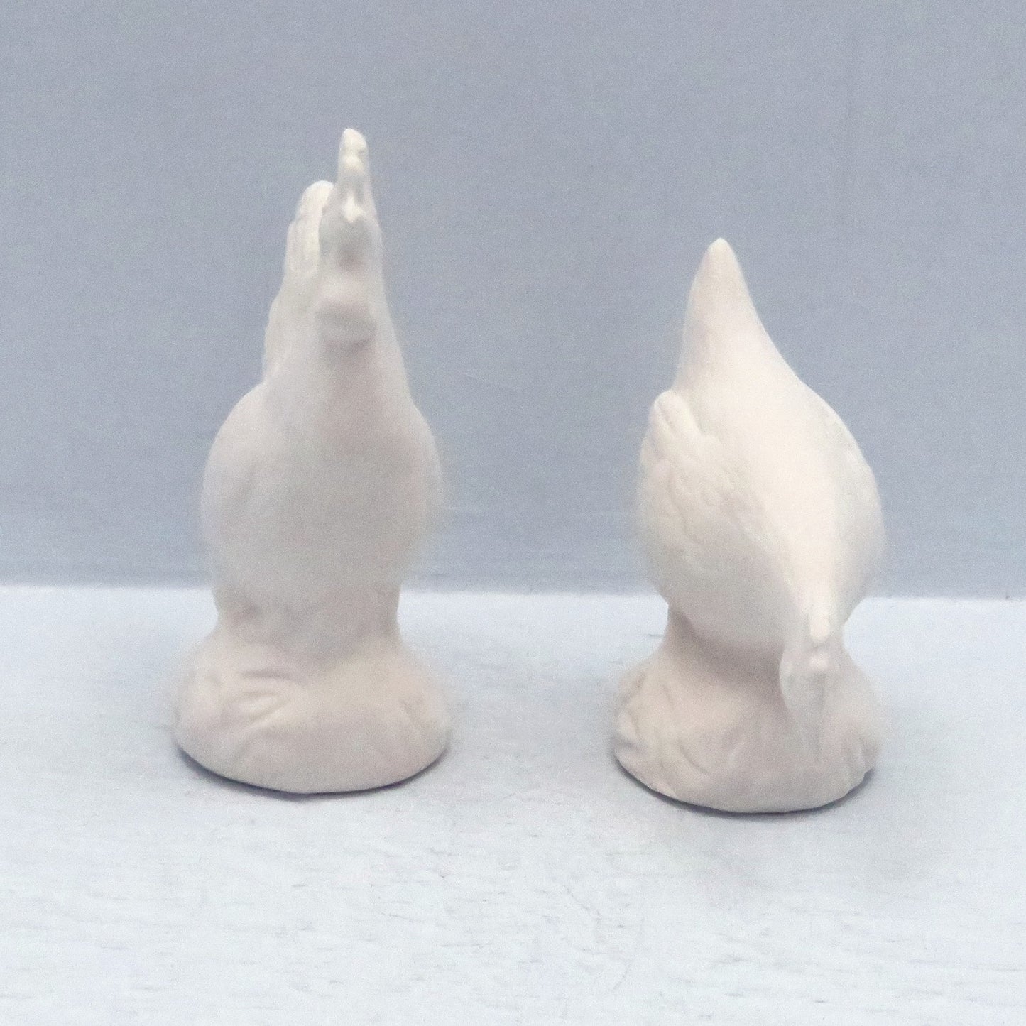 Unpainted Ceramic Rooster and Chicken Figurines, Farmhouse Decor, Bisqueware, Ceramics to Paint, Ready to Paint Ceramic Statues, Paintable Ceramics