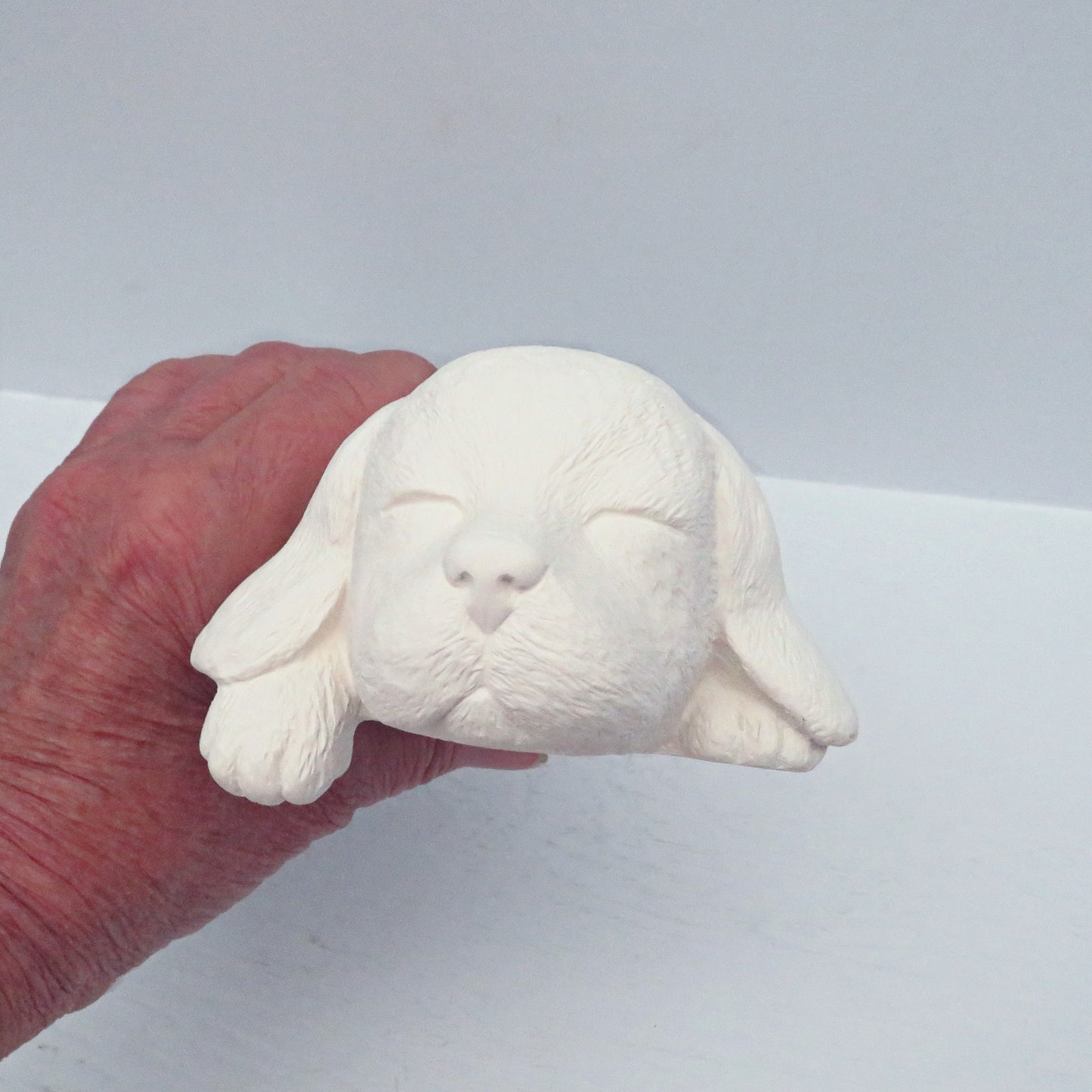 Handmade Paintable Ceramic Shelf Dog Figurine, Dog Mom Gift, Dog Dad Gift, Ready to Paint Dog Statue