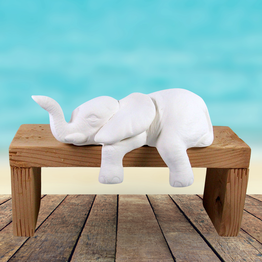 Unpainted Ceramic Bisque Elephant Figurine / Elephant Decor / Ceramics to Paint / Ready to Paint Ceramics / Paintable Ceramics / Bisqueware