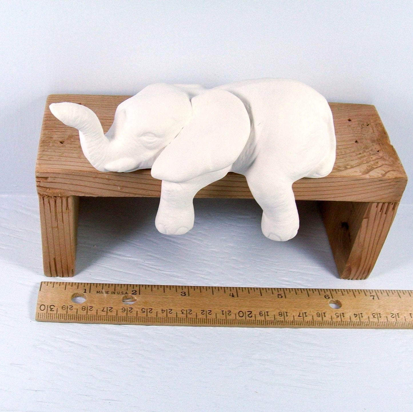 Unpainted Ceramic Bisque Elephant Figurine / Elephant Decor / Ceramics to Paint / Ready to Paint Ceramics / Paintable Ceramics / Bisqueware