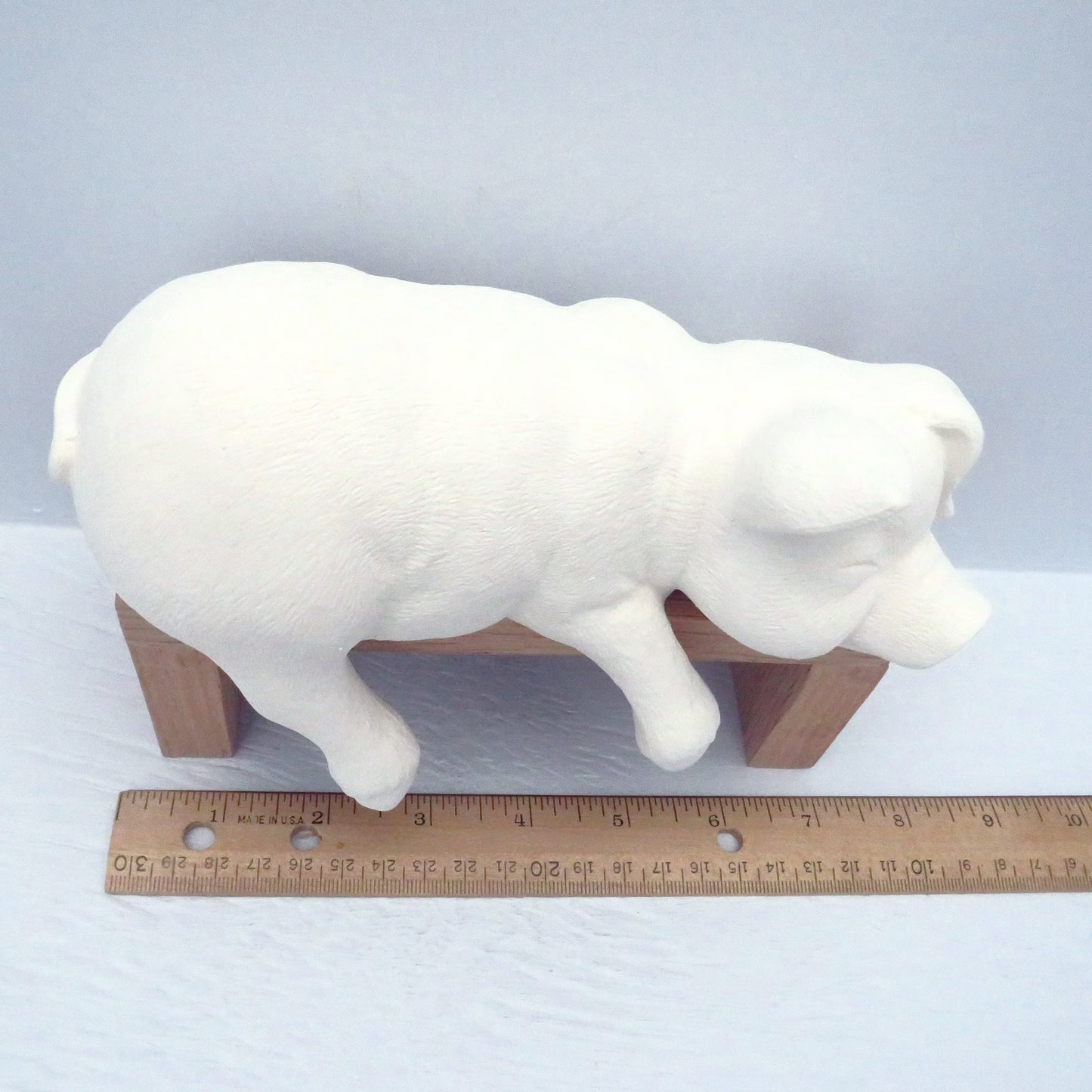 Ready to Paint Ceramic Bisque Shelf Sleeper Pig Figurine, Paintable Ceramic Pig Statue, Ceramics to Paint, Pig Lover Gift, Farm Decor