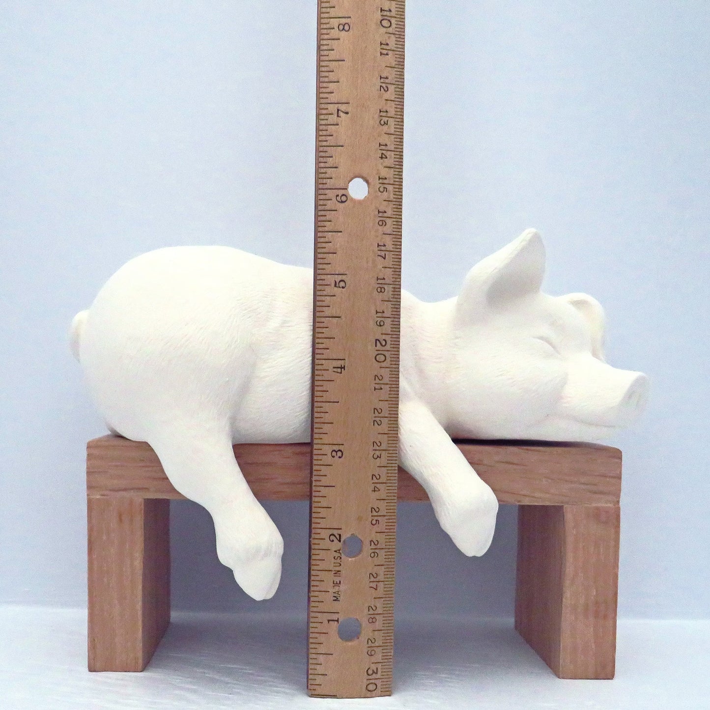 Ready to Paint Ceramic Bisque Shelf Sleeper Pig Figurine, Paintable Ceramic Pig Statue, Ceramics to Paint, Pig Lover Gift, Farm Decor