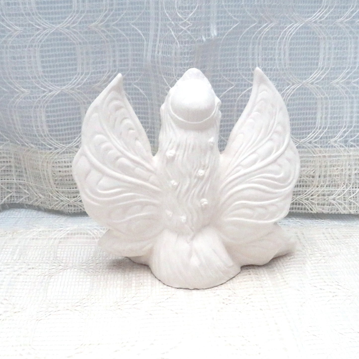 Unpainted Ceramic Fairy Figurine, Ceramics to Paint, Fairy Statue, Ceramic Bisque, Bisqueware,  Ready to Paint Ceramics, Fairy Core