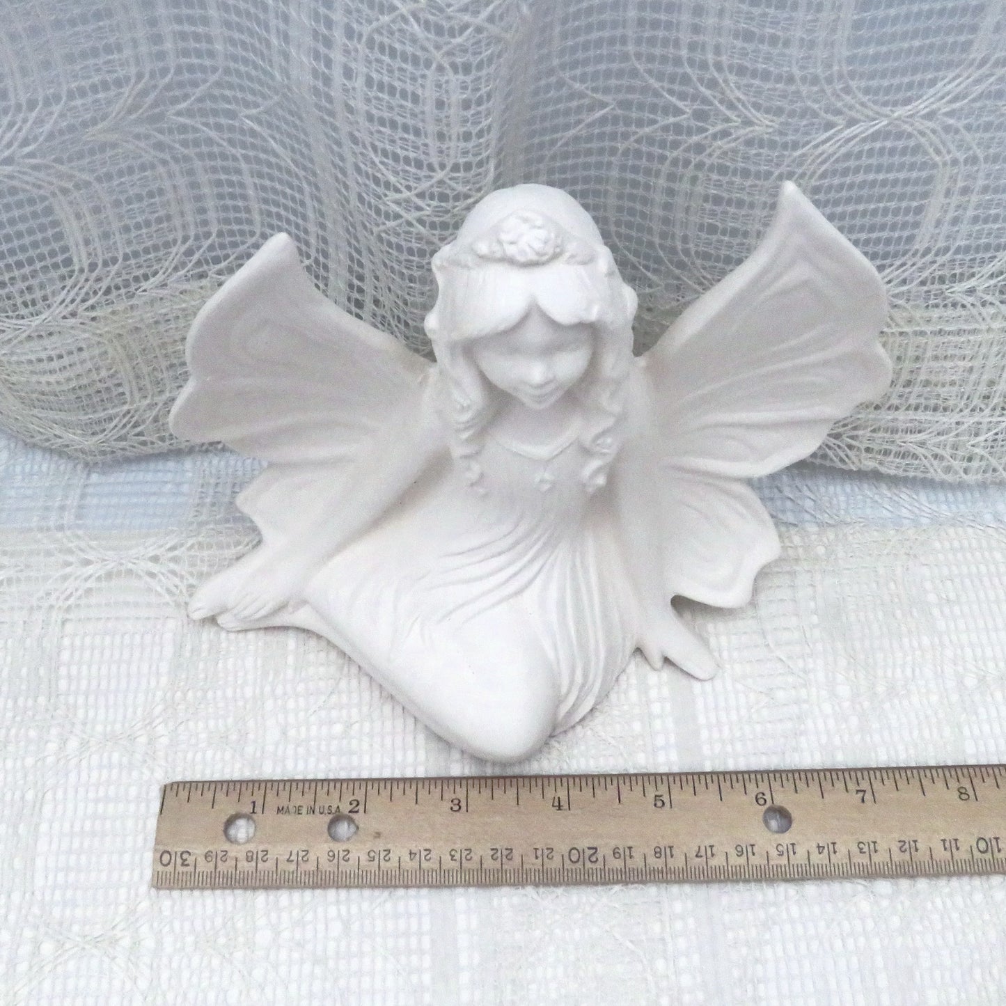 Unpainted Ceramic Fairy Figurine, Ceramics to Paint, Fairy Statue, Ceramic Bisque, Bisqueware,  Ready to Paint Ceramics, Fairy Core