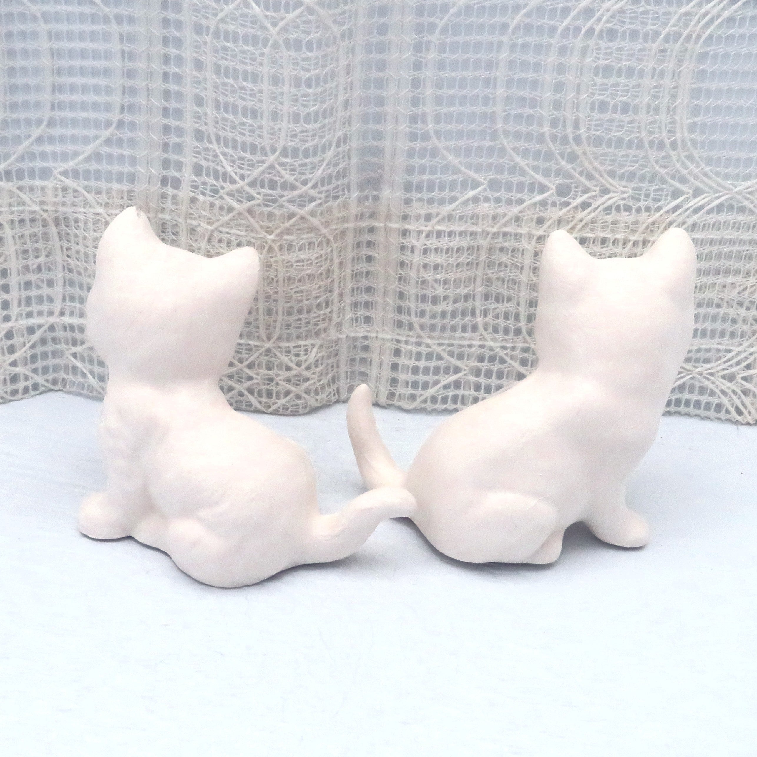 Ceramic Bisque U-Paint Cat Tall Slender Sitting Down Ready to good Paint DIY Unpainted Kitty Kitten Vintage Retro Siamese