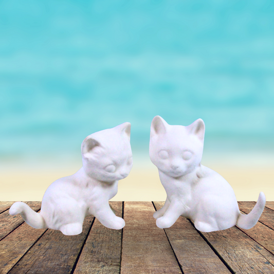 Handmade Ceramic Bisque Cat Figurines, Unpainted Ceramic Cat Statues  Ceramic Cat Art Kit, Paintable Ceramics, Ready to Paint Ceramic Cat Figurines