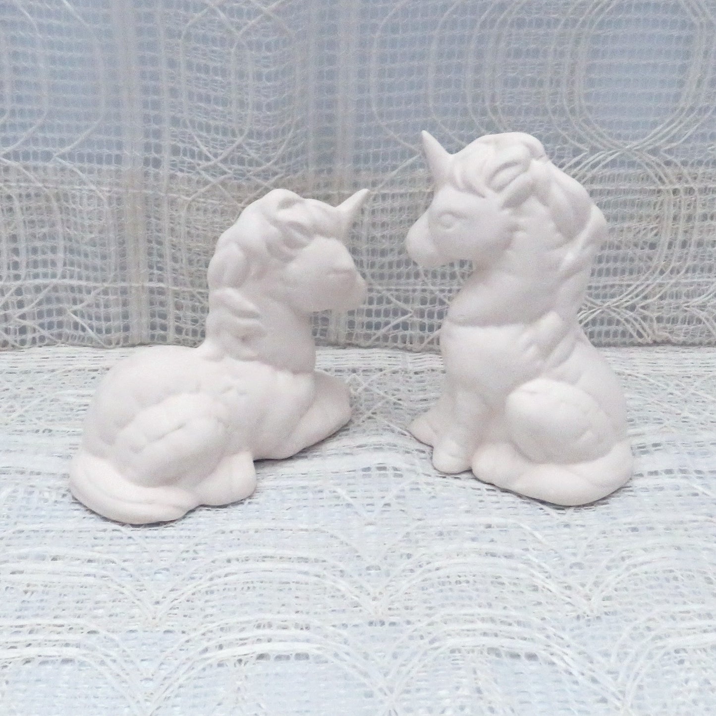 Unpainted Ceramic Unicorn Figurine, Ready to Paint, Unicorn Statue, Unicorn Decor, Paintable Ceramics, Ceramics to Paint, Unicorn Gift