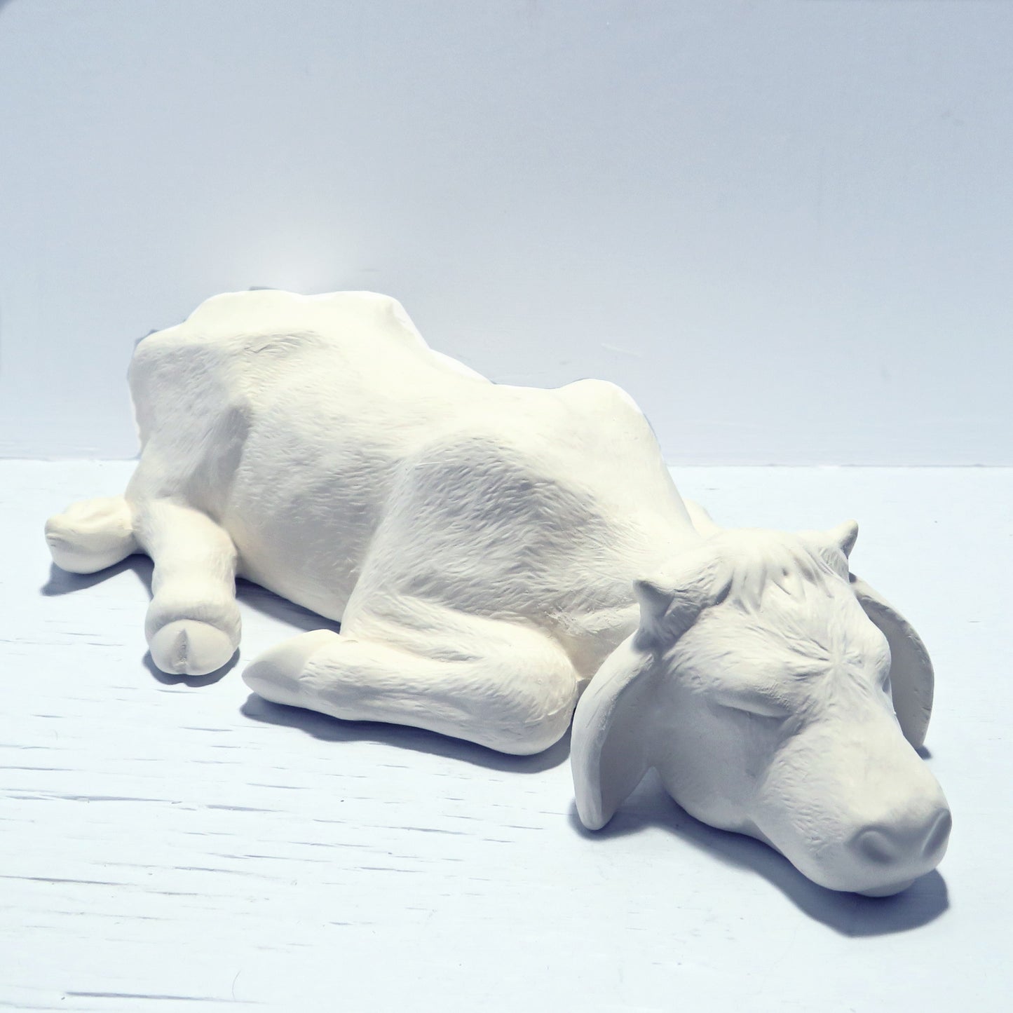 Handmade Ready to Paint Ceramic Cow Figurine, Ceramics to Paint, Paintable Ceramic Cow Statue, Cow Decor, Cow Lover Gift, DIY Ceramics