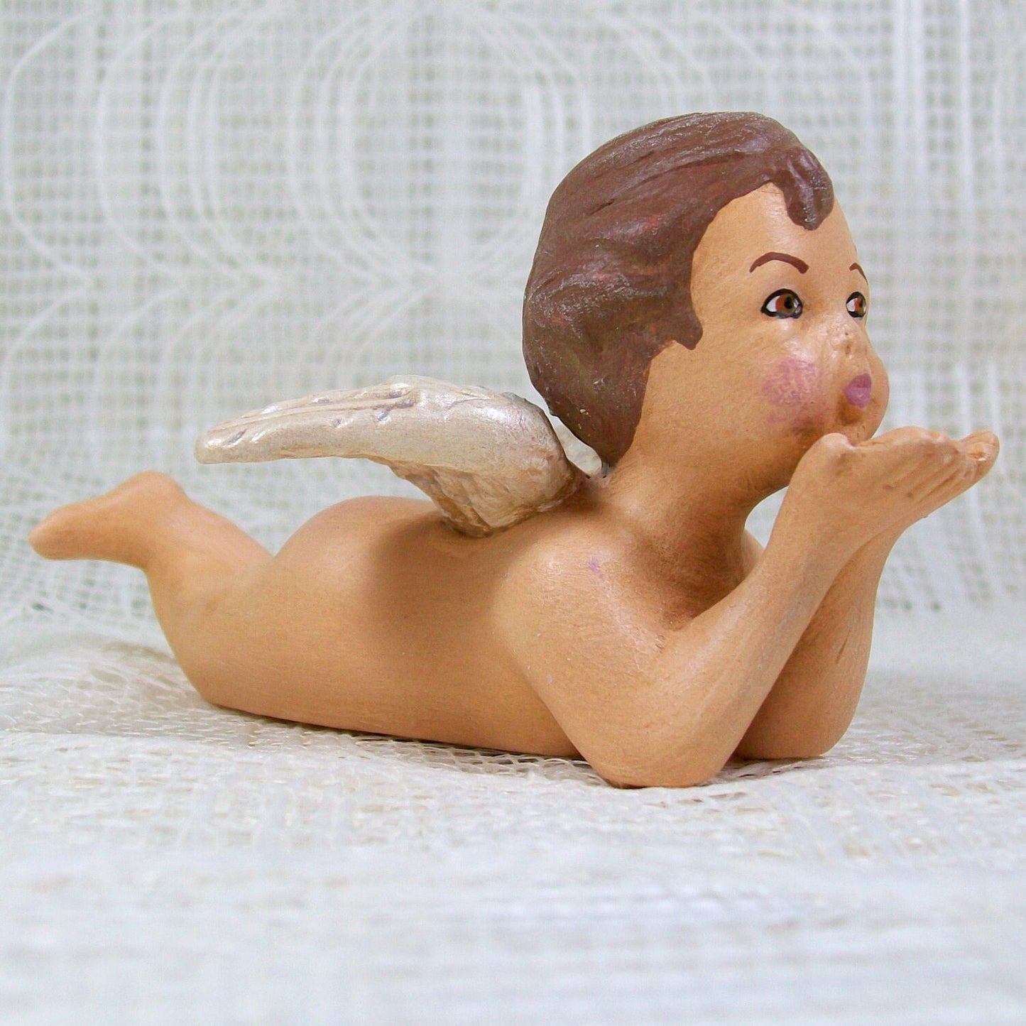 Cherub Angel Statue / Angel Figurine / Angel Decor / Angel Gift / Christian Decor / Cherub Figurine / Ceramic Angel / Baptism Gift