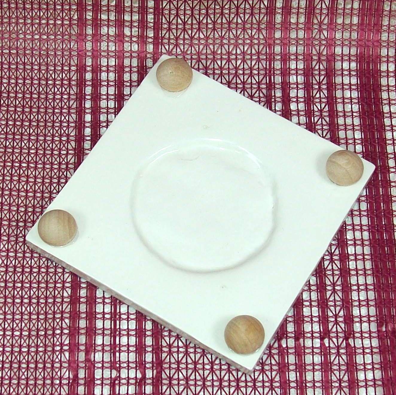 Ceramic Spoon Rest / Tile Trivet / Tea Bag Holder / Spoon Holder / Wine Glass Coaster / Ceramic Trivet / Cup Holder / Serenity Prayer Tile