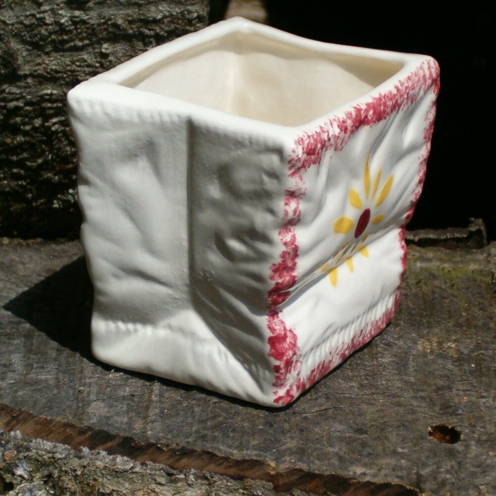 Handmade Ceramic Bag / Ceramic Vase /  Ceramic Gift Bag / Ceramic Container / Ceramic Tea Bag Holder / Desk Organizer |/Desk Decor