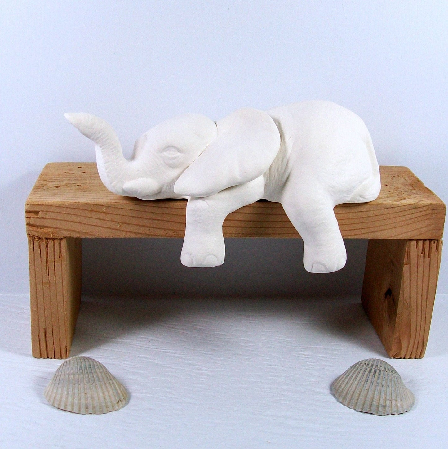 Unpainted Ceramic Bisque Elephant Figurine / Elephant Decor / Ceramics to Paint / Ready to Paint Ceramics / Paintable Ceramics / Bisqueware