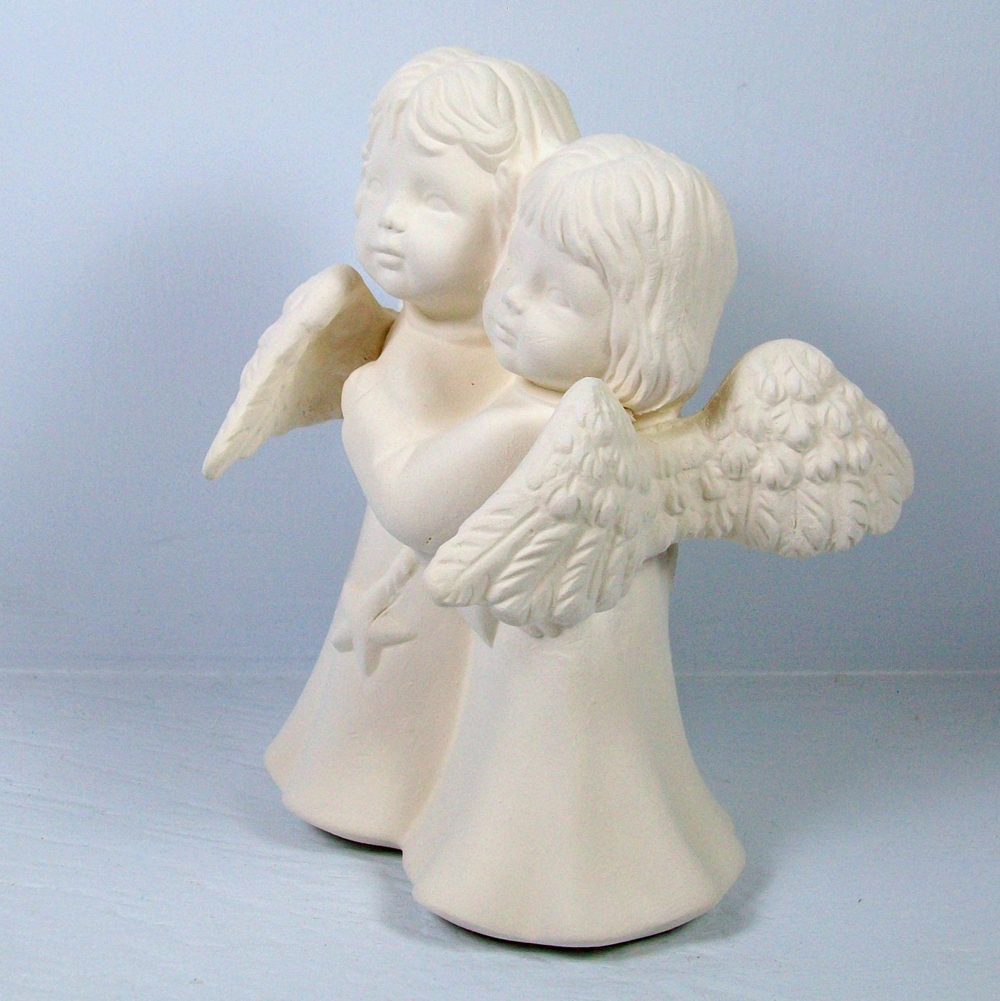 Bisqueware Hugging Angels / Paintable Ceramic Hugging Angels / Ready to Paint / Handmade  Ceramics to Paint / Angel Decor / Angel Lover Gift