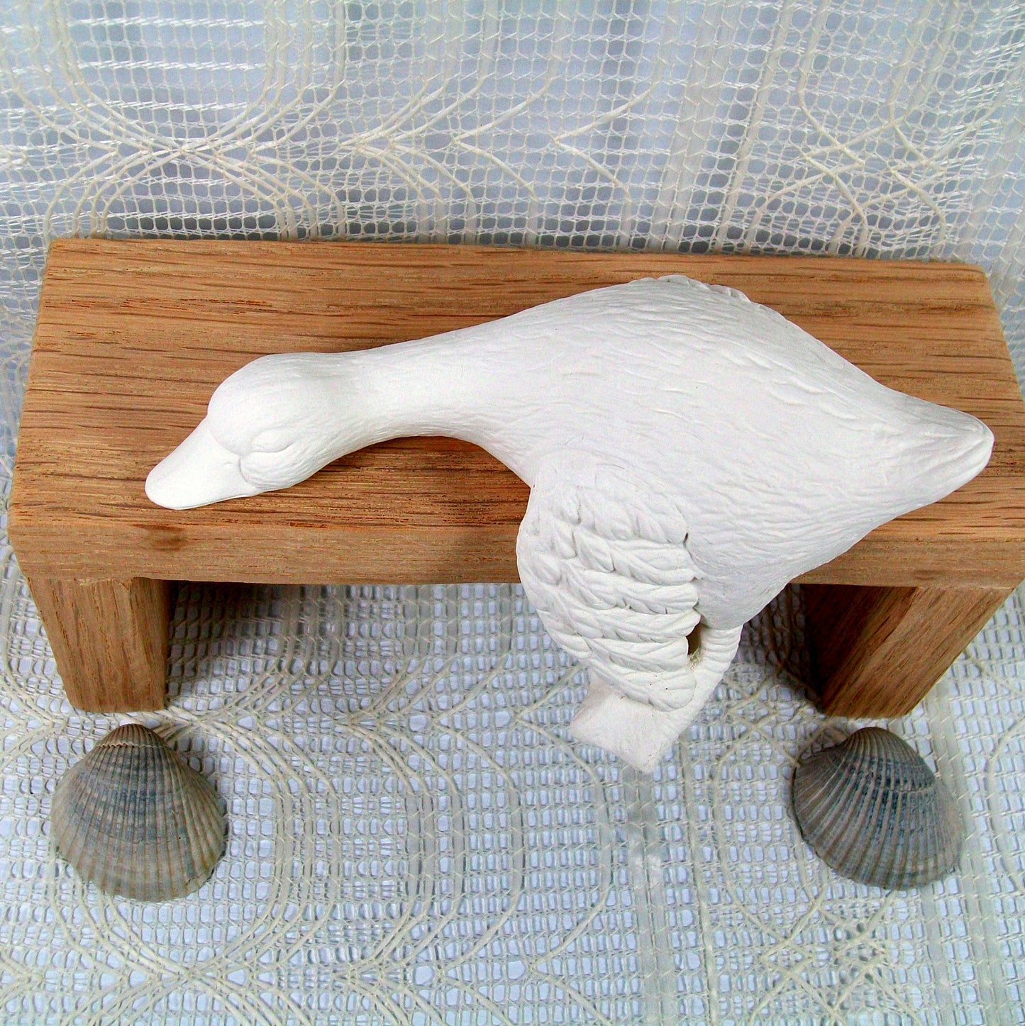 Unpainted Ceramic Duck Figurine / Shelf Duck /Handmade Ceramic Duck Statue / Ceramics to Paint / Ready to Paint / DIY Ceramics / Paintable
