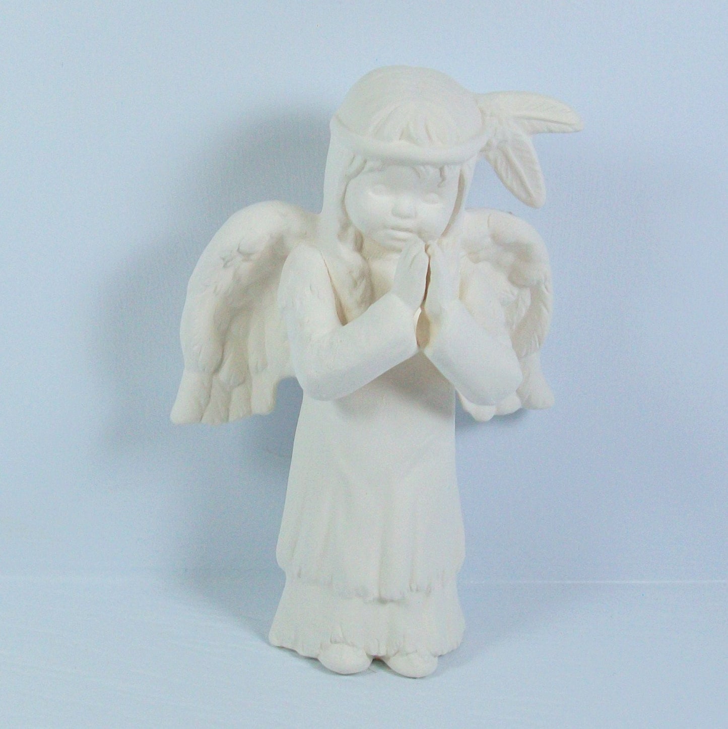 Handmade Unpainted Ceramic Angel Figurine / Native American Style Angel Statue / Ceramics to Paint / Paintable Ceramics / Paint It Yourself