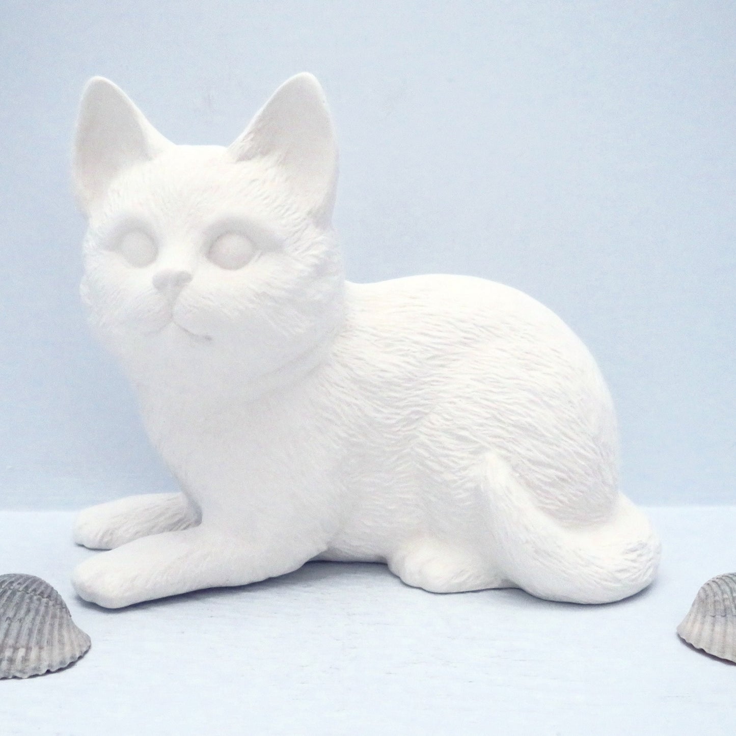 Ready to Paint Ceramic Bisque Cat Figurine / Ceramics to Paint / Paintable Cat Statue / Cat Decor / Cat Gift / Cat Mom / Unpainted Bisque