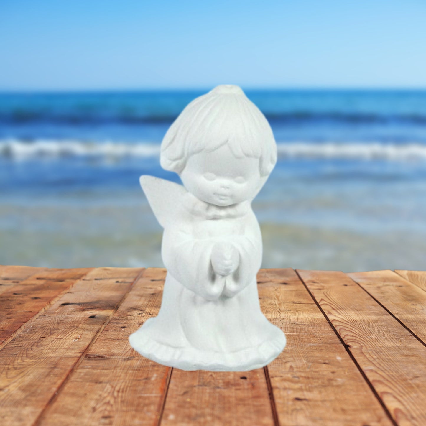 Unpainted Ceramic Angel Figurine / Angel Gift / Angel Statue / Paint it Yourself / Ready to Paint / Ceramics to Paint / Angel Decor / Bisque