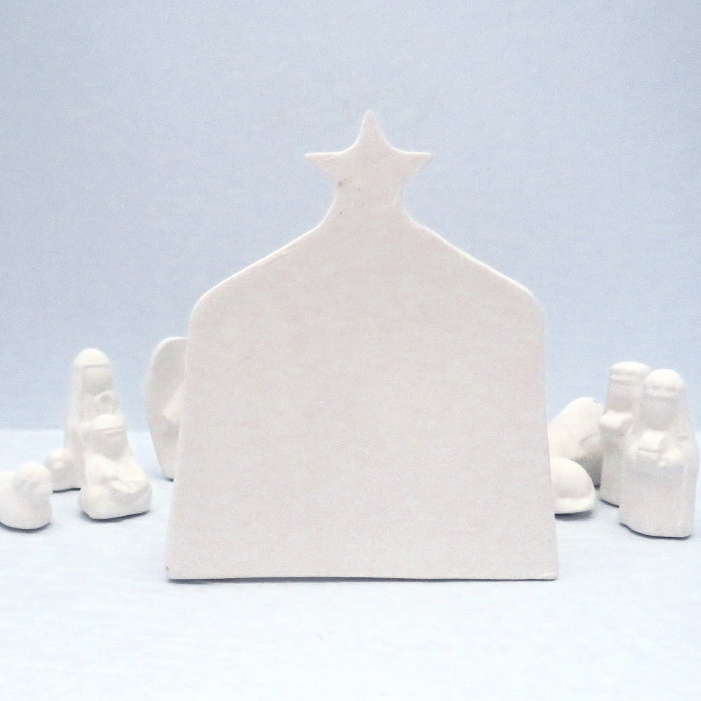 Handmade Ready to Paint Christmas Ceramic Nativity Set / Ceramics to Paint / Unpainted Ceramic Bisque Christmas Scene / Christmas Decor