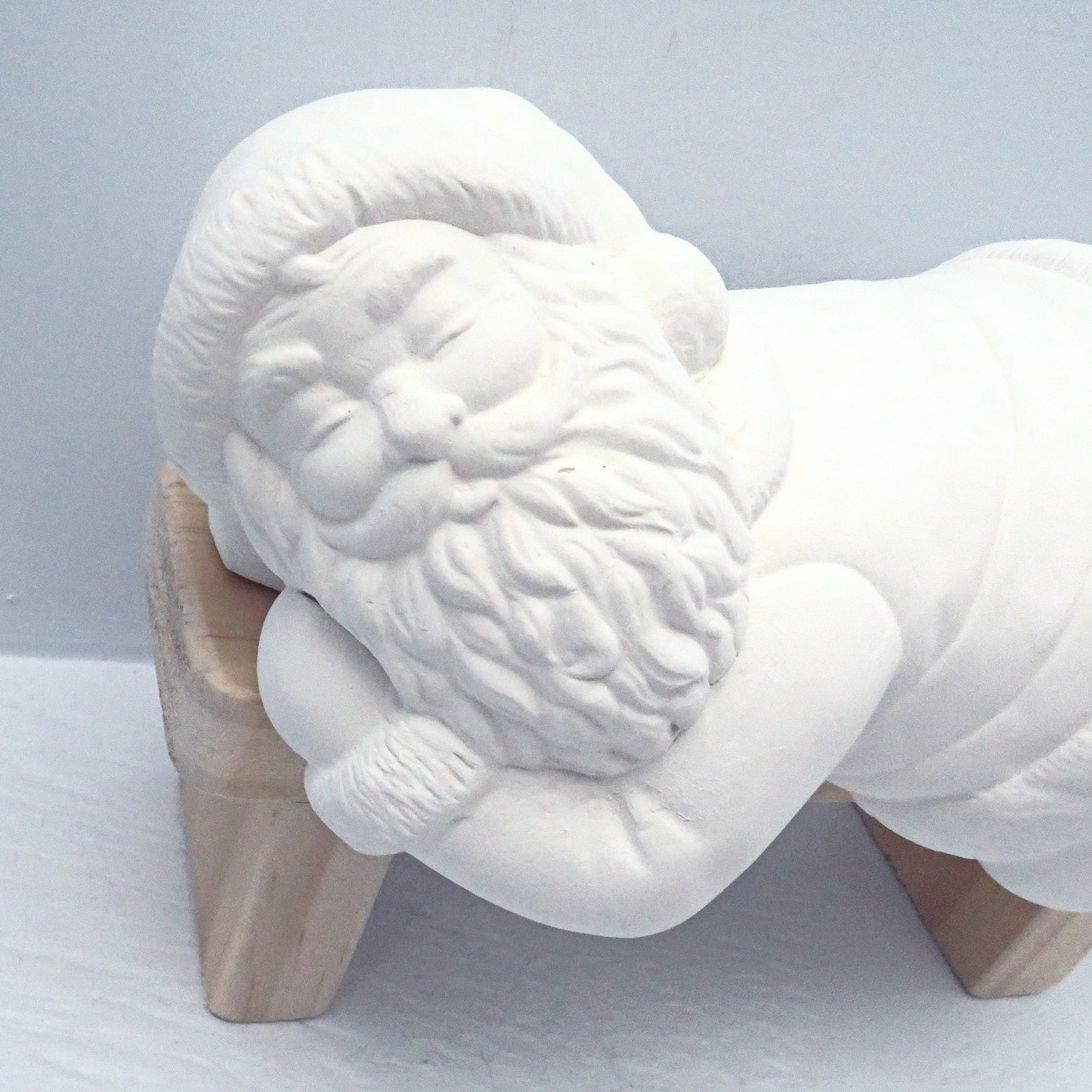 Handmade Ceramic Bisque Santa Figurine / Christmas Decor / Shelf Santa / Ready to Paint Santa Statue / Ceramics to Paint / Paint It Yourself
