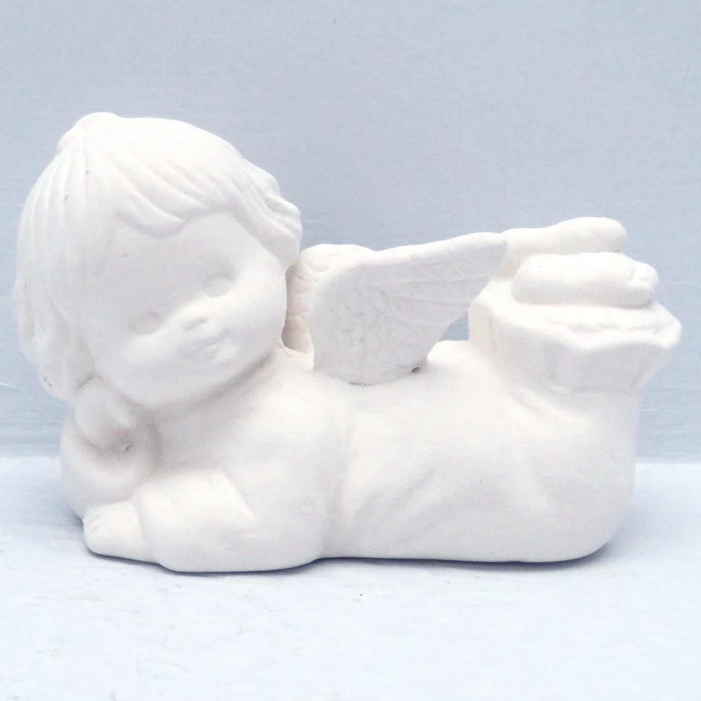 Unpainted Ceramic Bisque Angel Figurine / Angel Statue / Bisque Ware / Ceramics to Paint / Paintable Ceramics / Angel Decor / Angel Gift