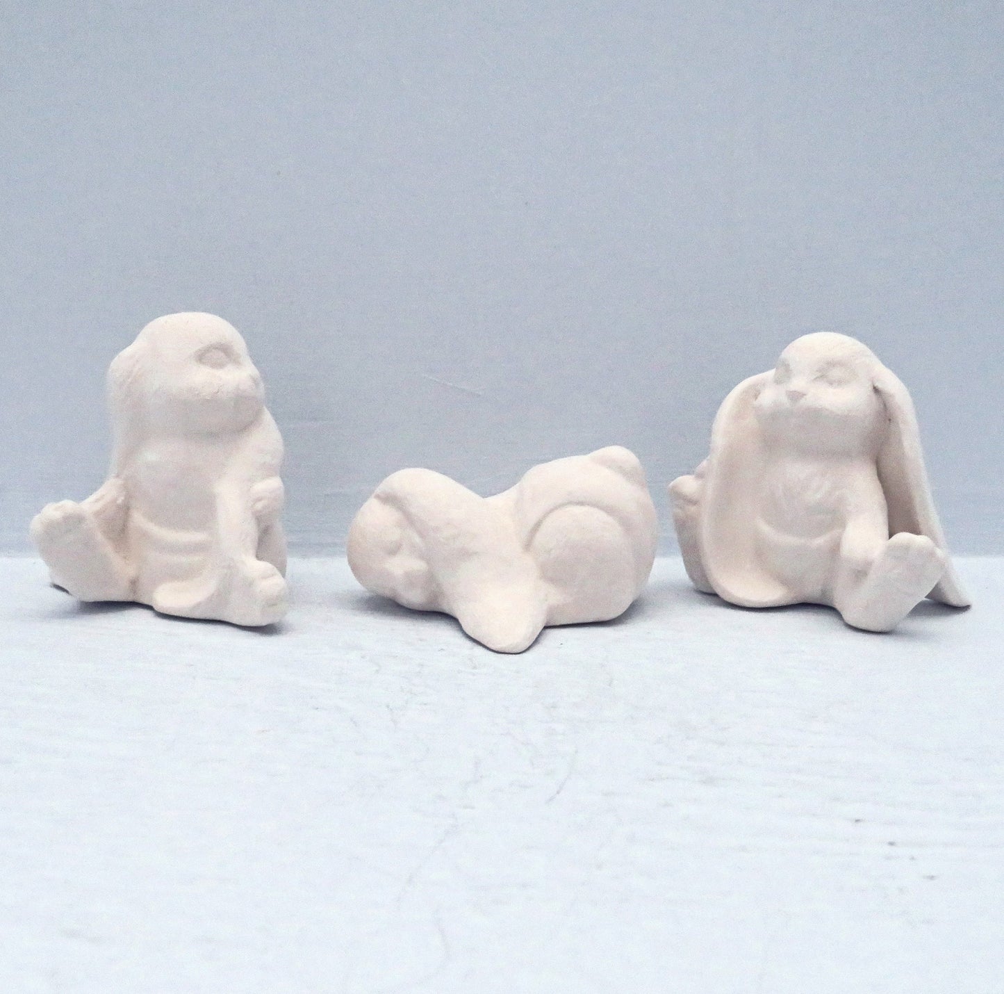 Handmade Ceramic Unpainted Bunny Figurines / Diaper Bunnies / Ceramics to Paint / Spring  / Bunny Statues / Bunny Decor / Bunny Lover Gift