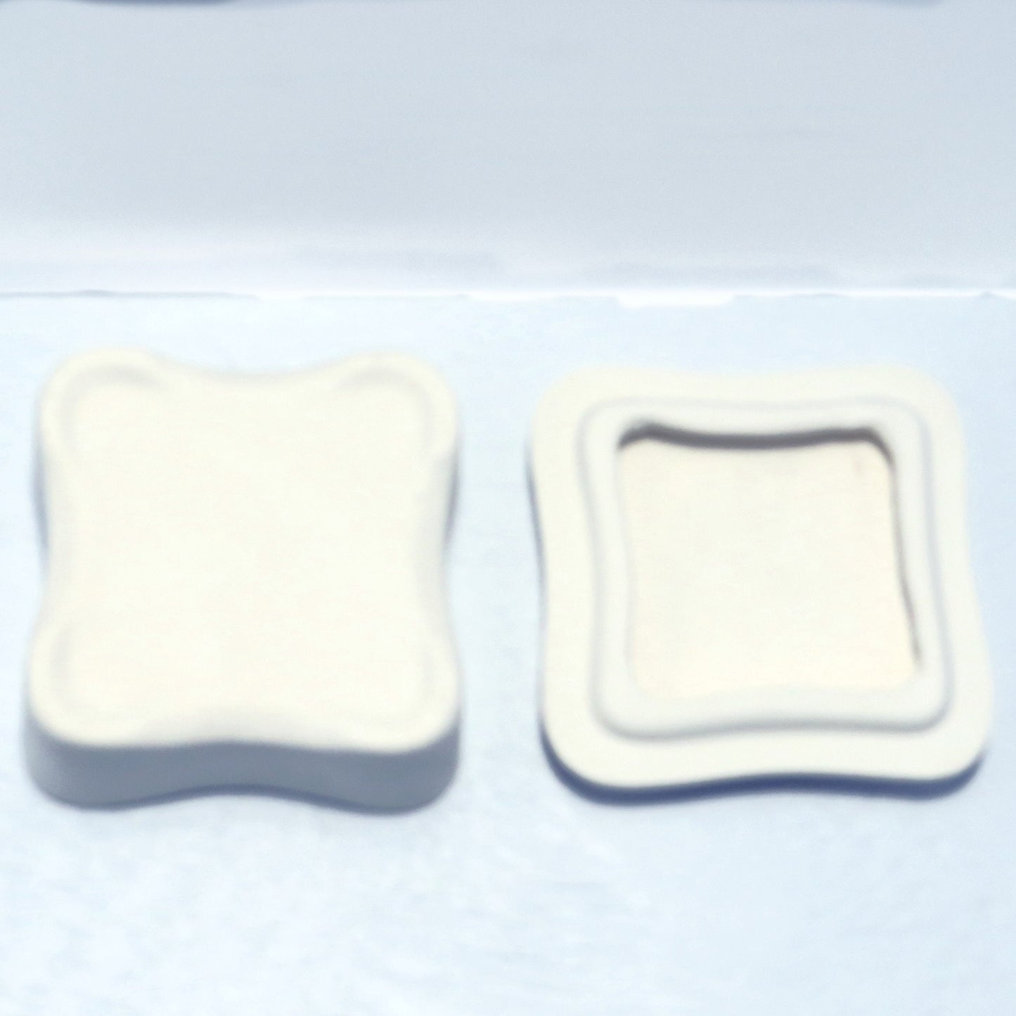 Handmade Ready to Paint Square Trinket Dish with Lid / Ceramics To Paint / Paintable Ceramic Jewelry Dish / Gift For Her / Paint it Yourself