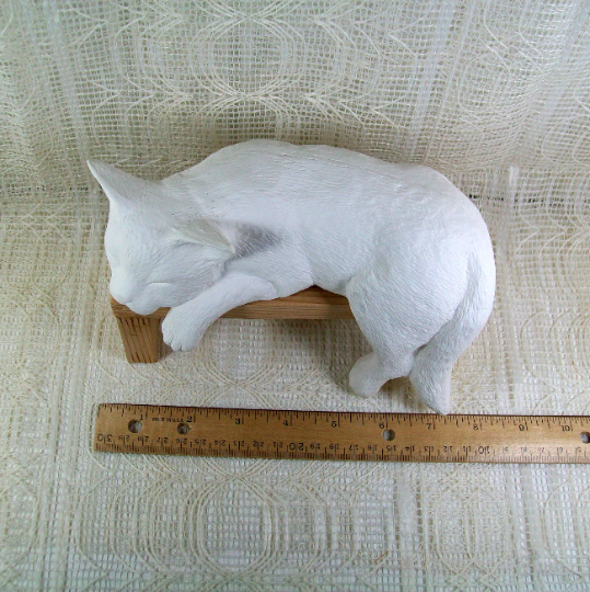 Handmade Ceramic Cat Figurine, Unpainted Bisque Cat Statue, Ceramics to Paint, Paintable Ceramic Kitty Figurine