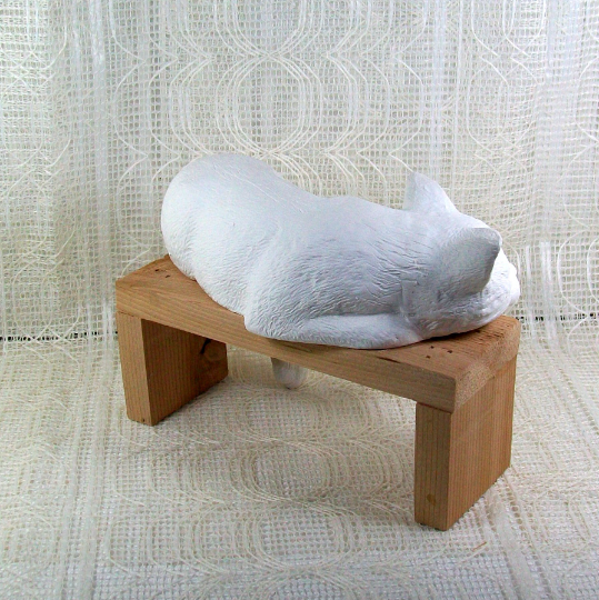 Handmade Ceramic Cat Figurine, Unpainted Bisque Cat Statue, Ceramics to Paint, Paintable Ceramic Kitty Figurine