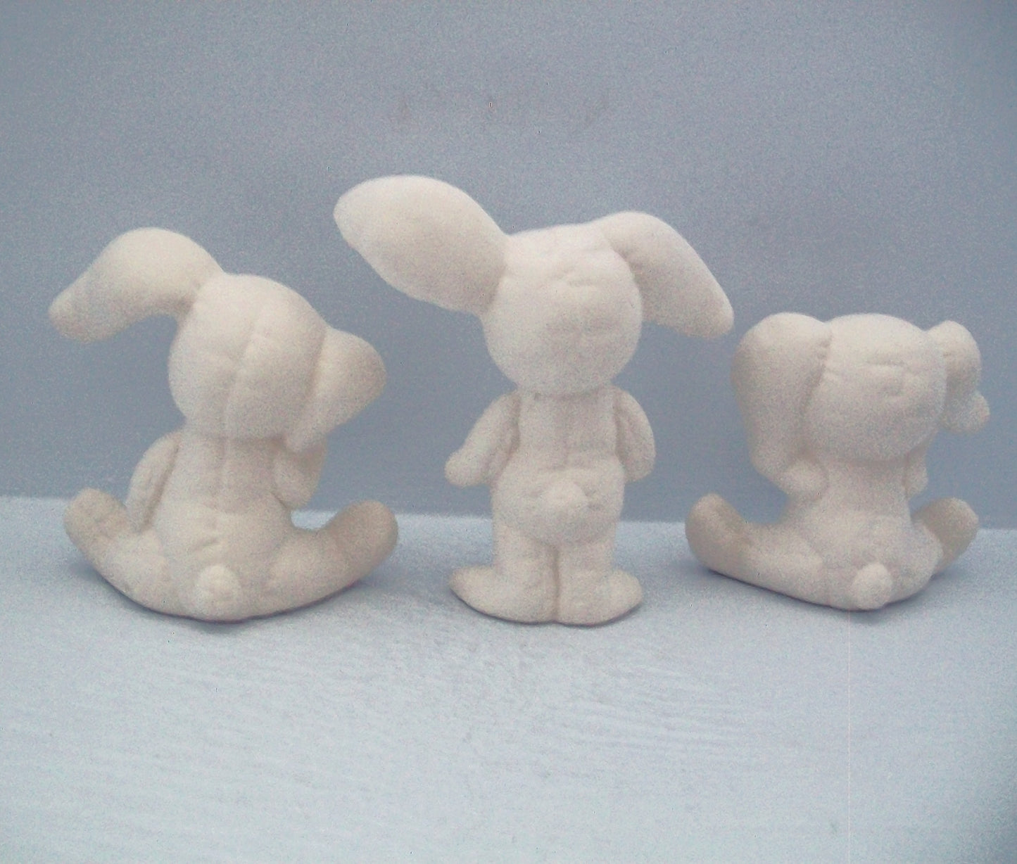 Handmade Ceramic Softy Bunnies to Paint, Ready to Paint Ceramic Bunny Figurines, 3 Paintable Bunny Statues, Bunny Decor, Bunny Lover Gift