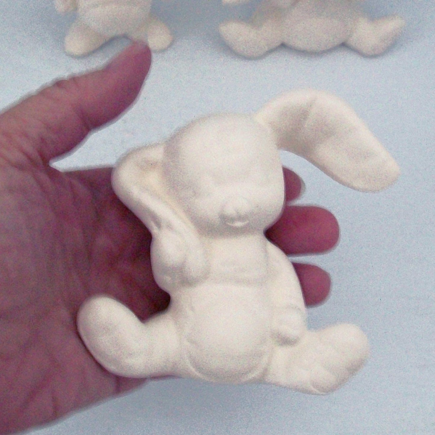 Handmade Ceramic Softy Bunnies to Paint, Ready to Paint Ceramic Bunny Figurines, 3 Paintable Bunny Statues, Bunny Decor, Bunny Lover Gift