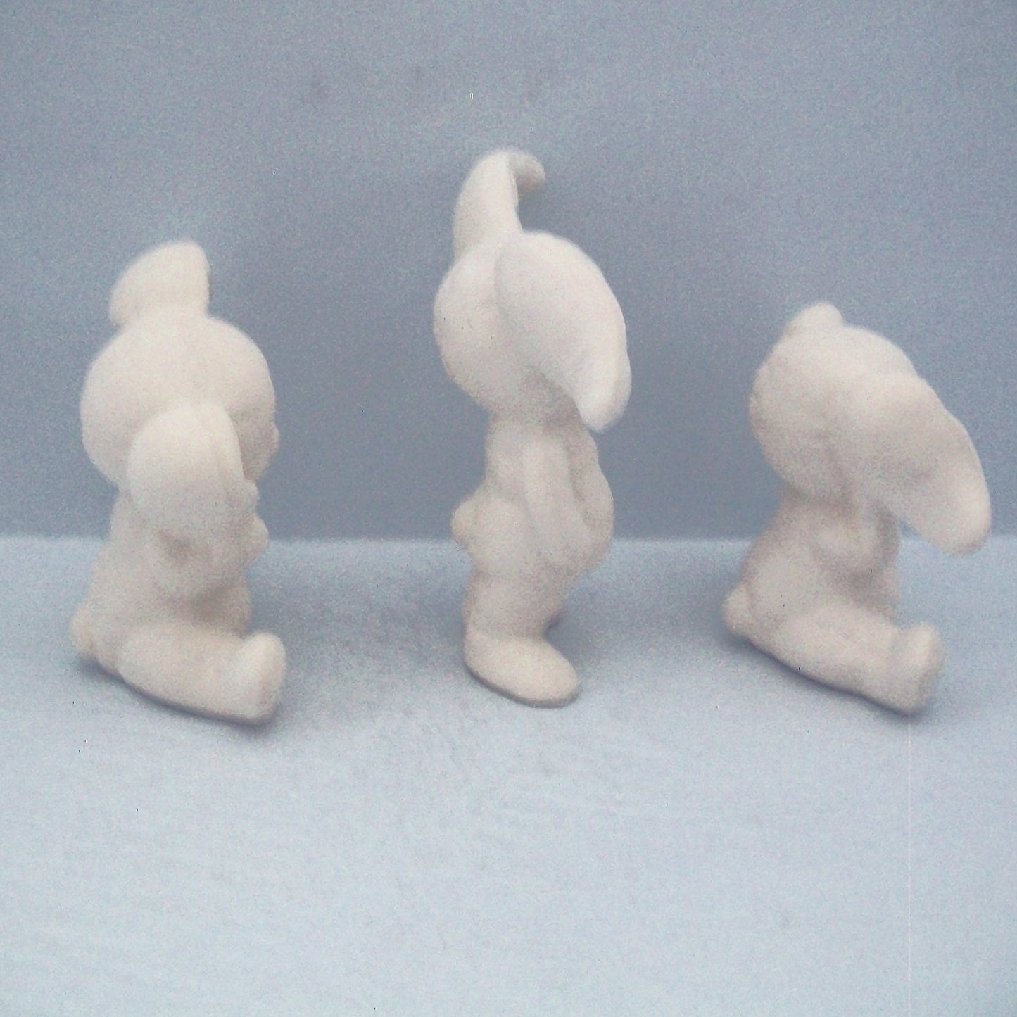 Handmade Ceramic Softy Bunnies to Paint, Ready to Paint Ceramic Bunny Figurines, 3 Paintable Bunny Statues, Bunny Decor, Bunny Lover Gift