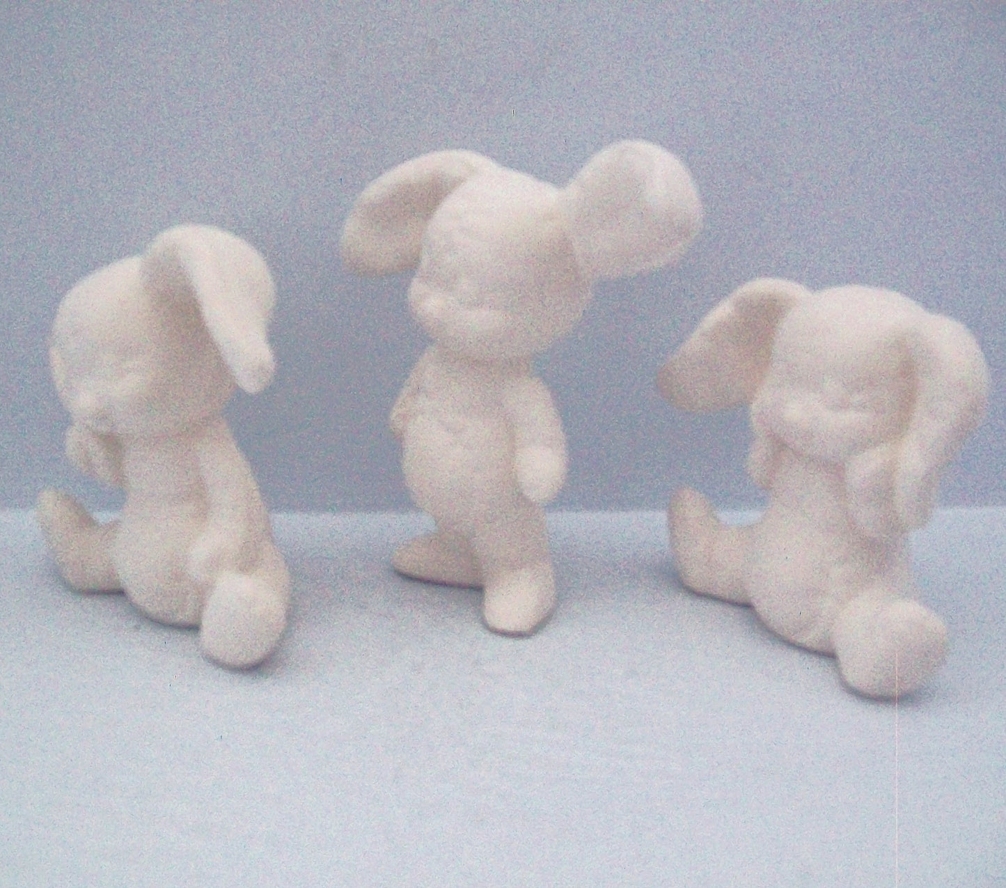 Handmade Ceramic Softy Bunnies to Paint, Ready to Paint Ceramic Bunny Figurines, 3 Paintable Bunny Statues, Bunny Decor, Bunny Lover Gift